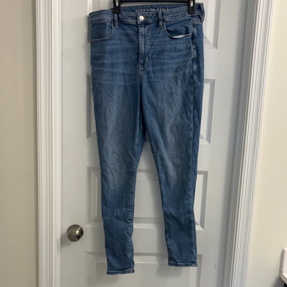 American Eagle Outfitters Women's Light Blue Skinny Jeans